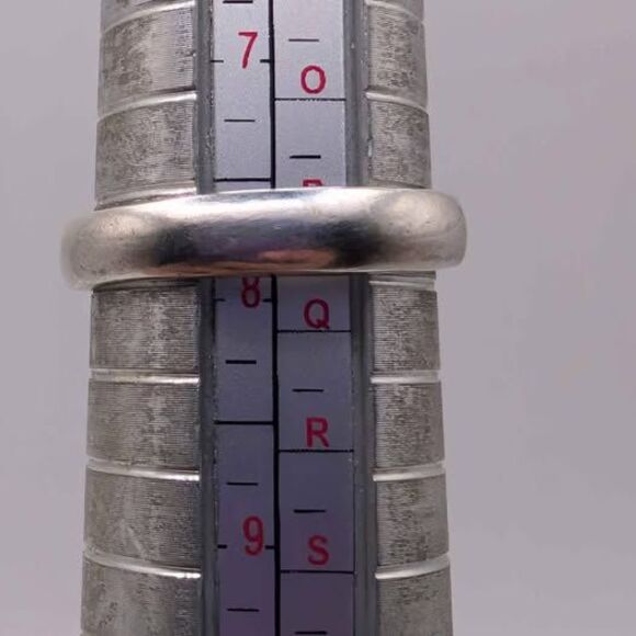 Vintage Malachite Sterling Silver Boho Ring Size 7 3/4 - Picture 6 of 6